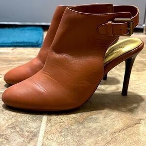 Cognac colored Ralph Lauren booties, never worn